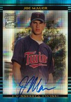 2002 Bowman Chrome #391 Joe Mauer Xfractor Baseball Card