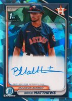 2024 Bowman Sapphire Edition Chrome Prospects Sapphire Autographs #BM Brice Matthews Baseball Card