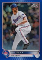 2022 Topps Chrome #23 Jon Gray Blue Refractor Baseball Card