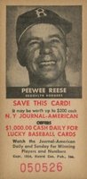 1954 N.Y. Journal-American # Pee Wee Reese Baseball Card