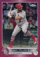 2022 Topps Chrome Logofractor Edition #85 Albert Pujols Pink Baseball Card