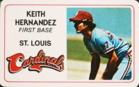 1981 Perma-Graphics Super Star Credit Card # Keith Hernandez Baseball Card