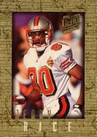 1996 Ultra Sensations #91 Jerry Rice Marble Gold Football Card