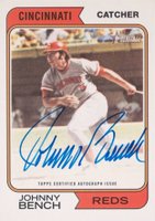 2023 Topps Heritage Real One Autographs #74ROJBH Johnny Bench Baseball Card