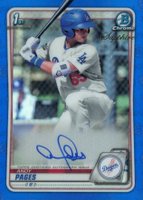 2020 Bowman Chrome Sapphire Edition Autographs #BSPAAP Andy Pages Baseball Card