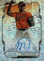 2019 Bowman Sterling Prospect Autographs #MLU Marco Luciano Speckle Refractor Baseball Card