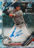 2019 Bowman Draft Chrome Draft Picks Autograph #CDASL Shea Langeliers Sparkles Refractor Baseball Card