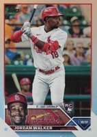 2023 Topps #344 Jordan Walker Rainbow Foil Baseball Card