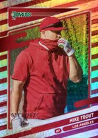 2021 Panini Donruss #170 Mike Trout SP-Red Baseball Card