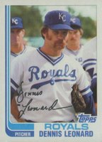 1982 Topps #495 Dennis Leonard Baseball Card