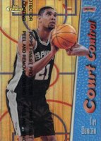 1998 Finest Court Control #CC3 Tim Duncan Refractor w/Coating Basketball Card