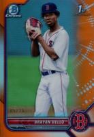 2022 Bowman Chrome Prospects #BCP107 Brayan Bello Orange Refractor Baseball Card