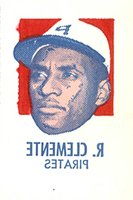1971 Topps Tattoos Perforated # Roberto Clemente Baseball Card