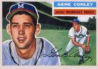 1956 Topps #17 Gene Conley White Back Baseball Card