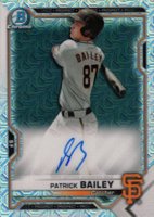 2021 Bowman Chrome Mega Box Autographs #PR Patrick Bailey Baseball Card