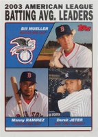 2004 Topps  #337 Bill Mueller/Derek Jeter/Manny Ramirez Baseball Card