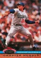 1991 Stadium Club Charter Member # Fernando Valenzuela Baseball Card