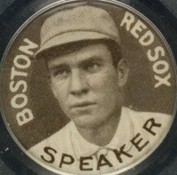 1910 Sweet Caporal Pins # Tris Speaker Large Letters Baseball Card
