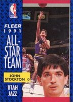 1991 Fleer #217 John Stockton Basketball Card