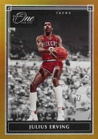 2019 Panini One and One #157 Julius Erving Gold Basketball Card