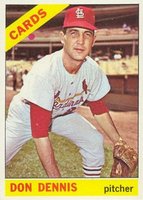 1966 Topps #142 Don Dennis Baseball Card