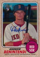 2017 Topps Heritage Real One Autographs #ABE Andrew Benintendi Baseball Card