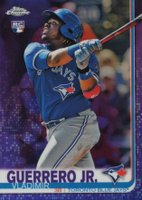 2019 Topps Chrome #201 Vladimir Guerrero Jr. Purple Refractor Baseball Card