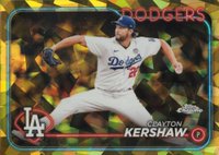 2024 Topps Chrome Sapphire #351 Clayton Kershaw Gold Baseball Card