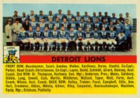 1956 Topps #92 Detroit Lions Football Card