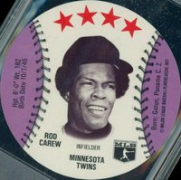 1977 Dairy Isle Discs # Rod Carew Baseball Card