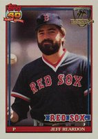 1991 Topps Desert Shield #605 Jeff Reardon Baseball Card