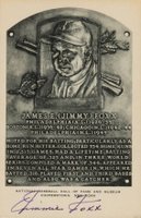 1999 Hall of Fame Autographs # Jimmie Foxx Artvue Hall of Fame Plaque Baseball Card