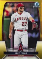 2023 Bowman Chrome #89 Mike Trout Yellow Baseball Card