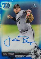 2017 Bowman Draft Chrome Draft Picks Autographs  #CDAJB Jake Burger Bowman 70th Baseball Card