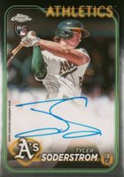2024 Topps Chrome Rookie Autographs #RATSO Tyler Soderstrom Baseball Card