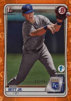 2020 Bowman 1st Edition #BFE25 Bobby Witt Jr. Orange Foil Baseball Card