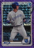 2020 Bowman Chrome Prospects #BCP160 Bobby Witt Jr. Purple Shimmer Baseball Card