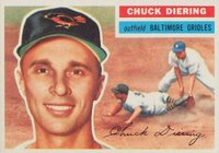 1956 Topps #19g Chuck Diering Gray Back Baseball Card