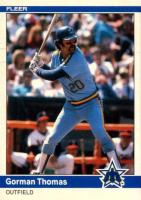 1984 Fleer Update #U-117 Gorman Thomas Baseball Card