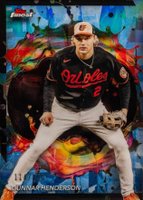 2024 Topps Finest #223 Gunnar Henderson Sky Blue Refractor Baseball Card