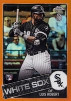 2020 Ben Baller Chrome 1985 Topps #85TC17 Luis Robert Orange Refractor Baseball Card