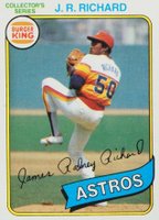 1980 Burger King Pitch, Hit & Run #8 J.R. Richard Baseball Card