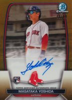 2023 Bowman Chrome Chrome Rookie Autograph #CRAMY Masataka Yoshida Gold Baseball Card