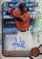 2022 Bowman Chrome Prospect Autographs #CPAAA Aeverson Arteaga Speckle Refractor Baseball Card