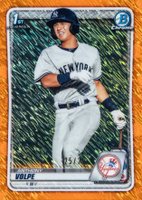 2020 Bowman Chrome Prospects #BCP139 Anthony Volpe Orange Shimmer Baseball Card