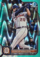 2022 Bowman Chrome #53 Spencer Torkelson Aqua Raywave Refractor Baseball Card