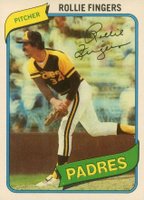 1980 O-Pee-Chee #343 Rollie Fingers Baseball Card