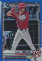 2021 Bowman Draft #BDC186 Brady House Chrome-Blue Refractor Baseball Card