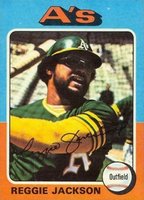 1975 Topps Mini #300 Reggie Jackson Baseball Card