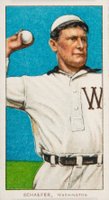 1909 White Borders Piedmont & Sweet Caporal #421 Germany Schaefer Washington Baseball Card